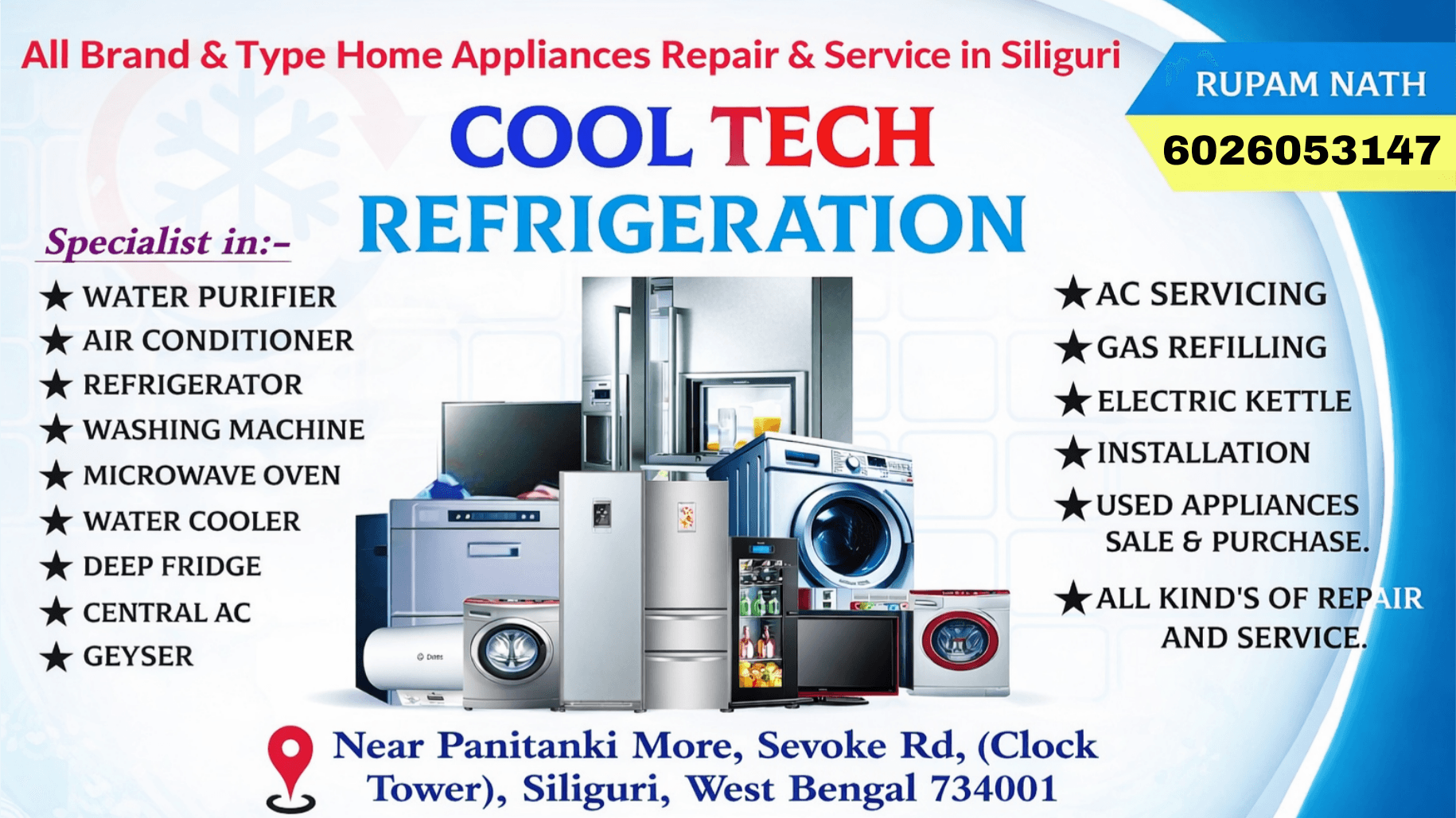 COOL TECH REFRIGERATION - AC REPAIR SERVICE IN SILIGURI